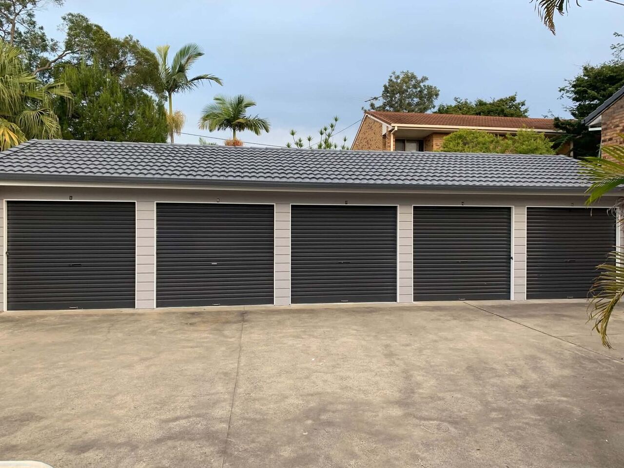 Repainted strata garage block in Brisbane